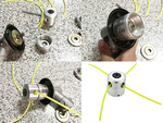 Cabezal de vena de aluminio para desbrozadoras recortadoras de gasolina recortadora de césped de vena