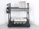 Dishwasher dryer plates cutlery cups two-level drainer with tray
