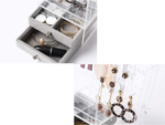 Organisateur de bijoux présentoir de coffret daim