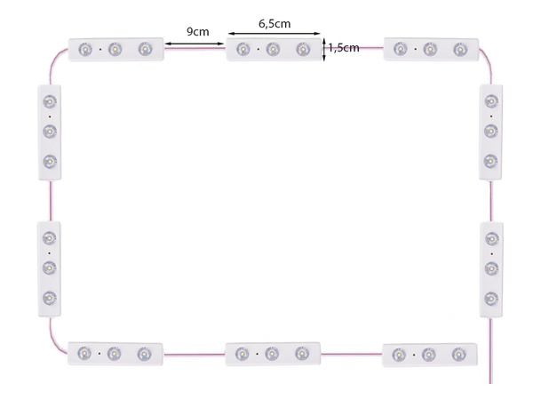 Led dressing table mirror lights make-up set 10 pcs usb 3 colours of light