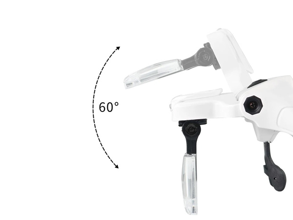 Lampe frontale loupe avec 4 leds lampe frontale de précision 3.5 professionnelle