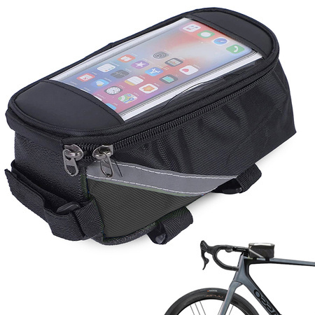 Waterproof bicycle bag pannier phone holder pouch case