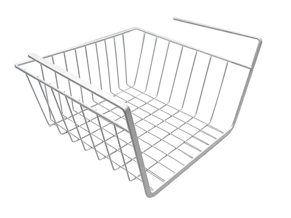 Panier suspendu sous étagère organisateur de panier en métal panier de cuisine blanc