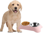 Comedero doble para perro gato metal 2 comederos buffet