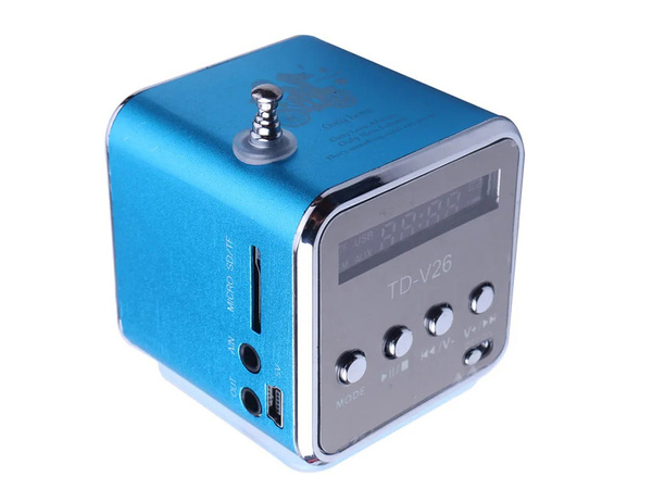 Bezdrôtový reproduktor prenosné mini rádio fm led bluetooth mobilné microsd