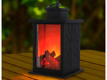 Farol decorativo led chimenea movible llama lampara electrica pilas