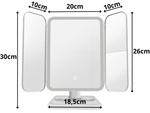 Miroir de maquillage led miroir de maquillage pliant lumineux usb 3 couleurs