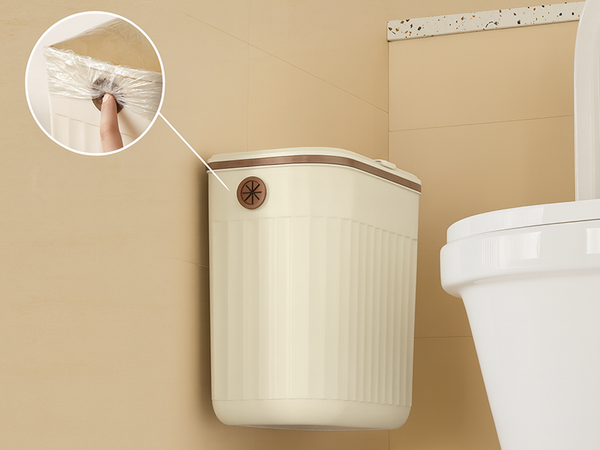 Kitchen waste bin for the bathroom room hanging free-standing lid