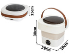 Mini portable washing machine small folding travel washing machine for clothes and linen 11l