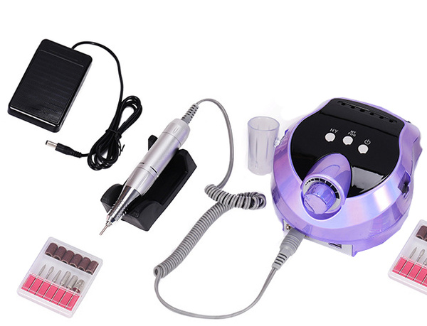 Frezarka do paznokci manicure pedicure 80w profesjonalna mocna + frezy 6szt