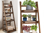 Flowerbed high standing wooden flower pot 4 tier bookcase