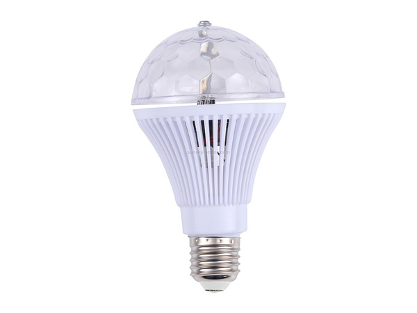 Ampoule led rgb rotative e27 boule disco