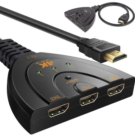 Hdmi 3 en 1 3 puertos 4k switch