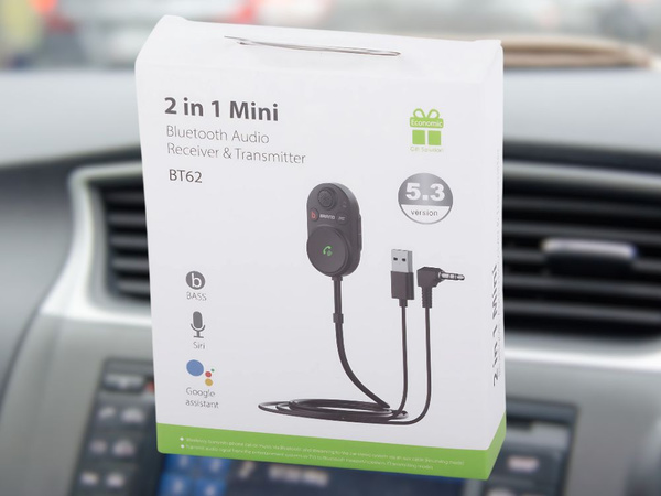 Bluetooth adaptér do auta usb kabel aux bt5.3 bass boost