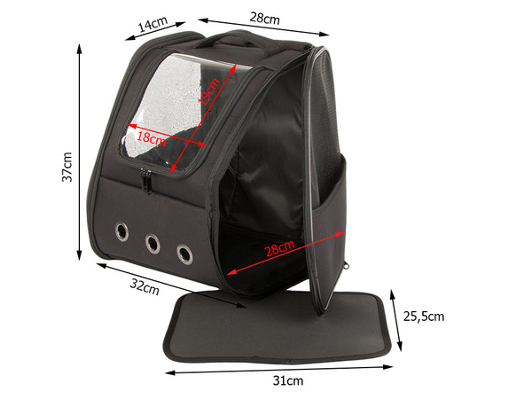 Carrier bag backpack for cat dog rabbit window back ventilated