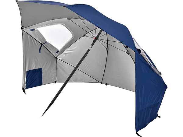 Sombrilla de playa pantalla plegable carpa de jardín 2en1 xxl grande con filtro uv