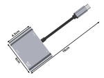 Adaptateur usb-c vers hdmi 4k vga hub usb 3.0 usb-c power delivery adapter