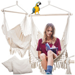 Brazílske hojdacie kreslo závesné hojdačka hojdačka kreslo vankúše boho