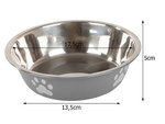 Dog cat food water bowl metal anti-slip pot large 700ml