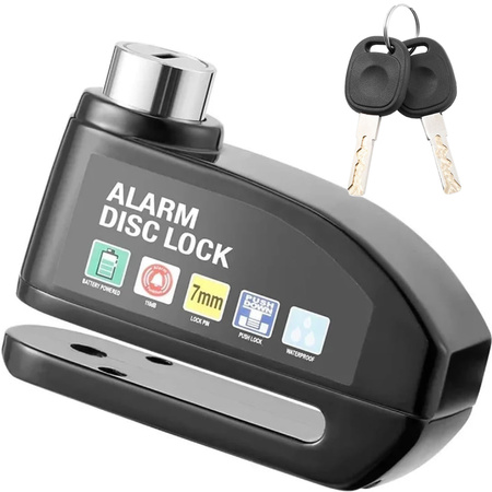 BLOCAGE DE MOTO AVEC ALARME 110 DB SUR LE DISQUE DE FREIN CAPTEUR DE MOUVEMENT