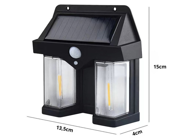 Solárna lampa so súmrakovým senzorom pohybu 3 režimy vodotesná 1200 lm