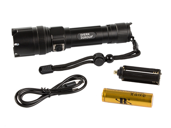 Lanternă tactică bailong led xhp99 zoom puternic