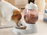 Distributeur de nourriture et d'eau pour chien distributeur automatique de gamelle pour chat conteneur 2en1