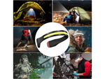 Head torch cob headband forehead 2in1