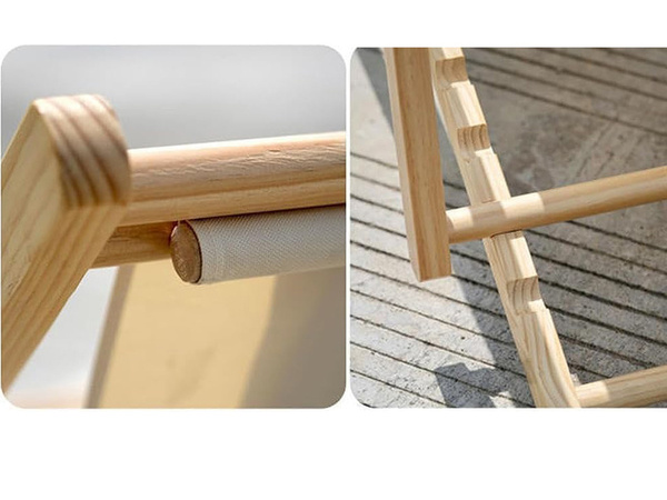 Chaise longue en bois chaise de plage chaise de jardin pliante coussin de plage