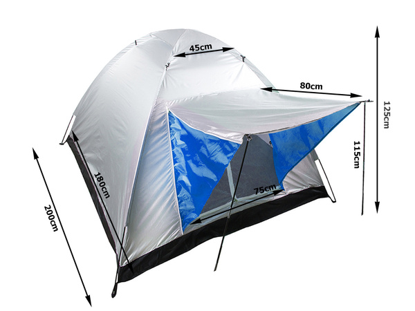 Tienda iglo para 4 personas con toldo camping playa