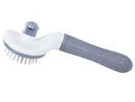 Self-cleaning hair brush for dogs cats