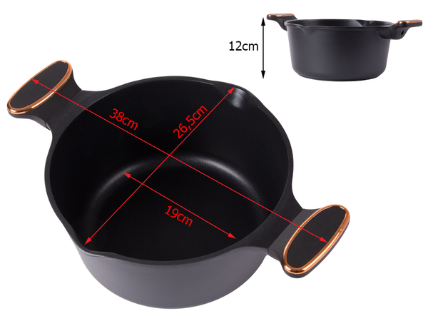 Garnek rondel głęboki z pokrywką indukcja gaz powłoka non stick 5l