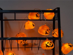 Luces 10 led calabazas colgantes halloween 200cm decoración brillante decoración de calabaza