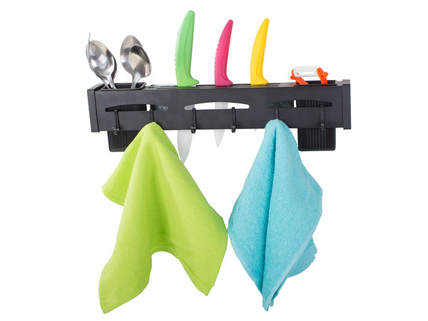 Kitchen wall-mounted shelf organiser hanger