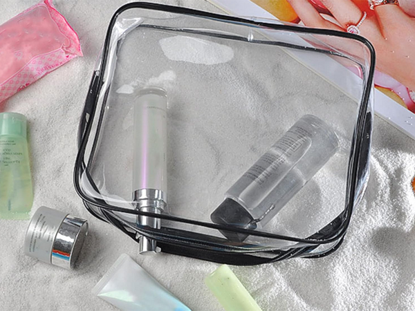 3-in-1 trusă transparentă de cosmetice pentru organizator de călătorie pentru avioane