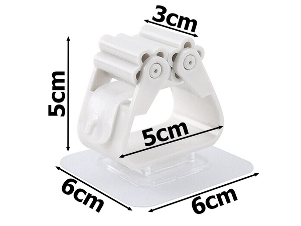 Self-adhesive brush holder for stick mop