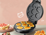 Tostadora eléctrica para gofres y galletas, moldes con diferentes diseños, 1200 W