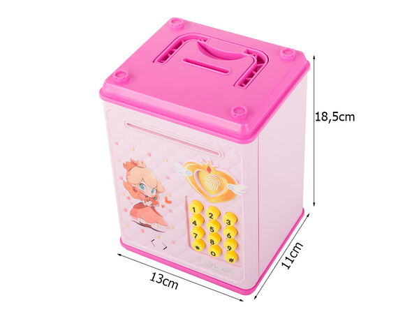 Money box cash machine code banknotes coins money pin code
