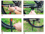 Pie de apoyo lateral ajustable para bicicleta