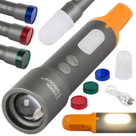 Torță tactică militară zoom coba tg cob usb