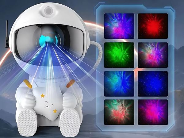 STAR PROJEKTOR ASTRONAUT GALAKTIKA ÖINE VALGUS TAEVAS LASER LED KAUGJUHTIMISPULT