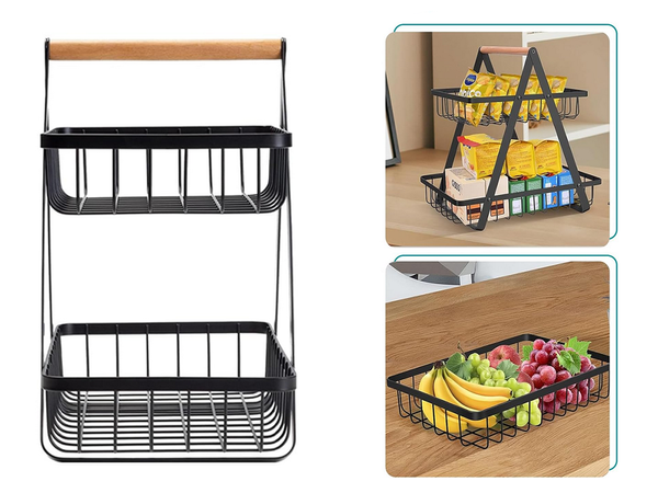 Estante de cocina altillo organizador de cocina con cesta