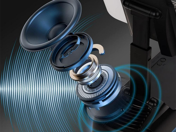 Support téléphone haut-parleur poignée télescopique socle bluetooth powerbank