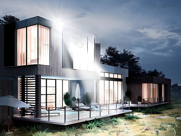 Proiector cu halogen led 20w 6000k cu senzor dusk-to-dawn ip66