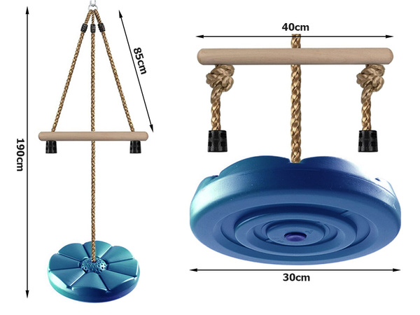 Dětský kulatý disk zahradní houpačka lano silné