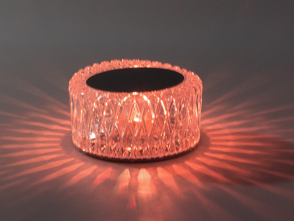 Kristāla galda lampa rezultātā rgb usb tālvadības pults