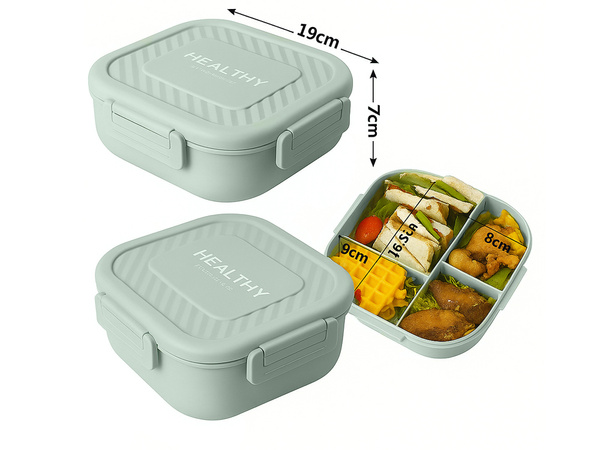 Lunchbox frühstücksbox frühstücksbehälter mit trennwänden besteck