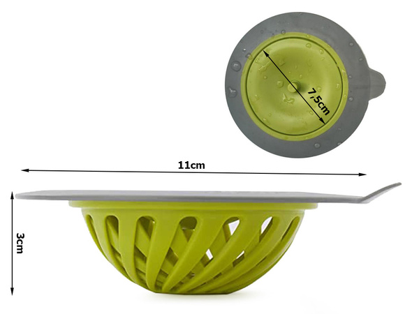 Silicone strainer strainer sink drain plug