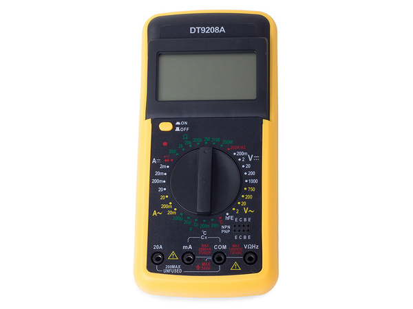 Digitaalne lcd-voolumõõtur dt9208a sondiga
