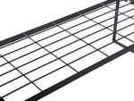 Raft metalic singur nivel bucătărie organizator stand negru pentru bucătărie